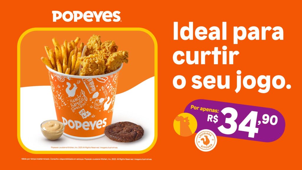 POPEYES NA TV? MARCA GANHA DESTAQUE NOS INTERVALOS DAS TRANSMISSÕES DA NBA NA TELA DA BAND