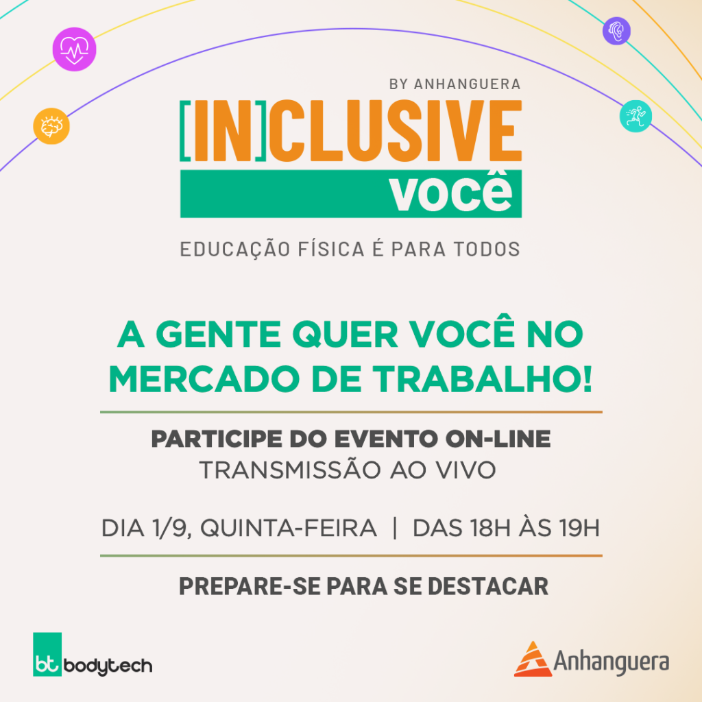 [IN]clusive Você: Bodytech promove encontro ao vivo no dia do Profissional de Educação Física 