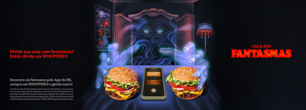Burger King® cria mecânica inédita de caça aos fantasmas em ação de Halloween
