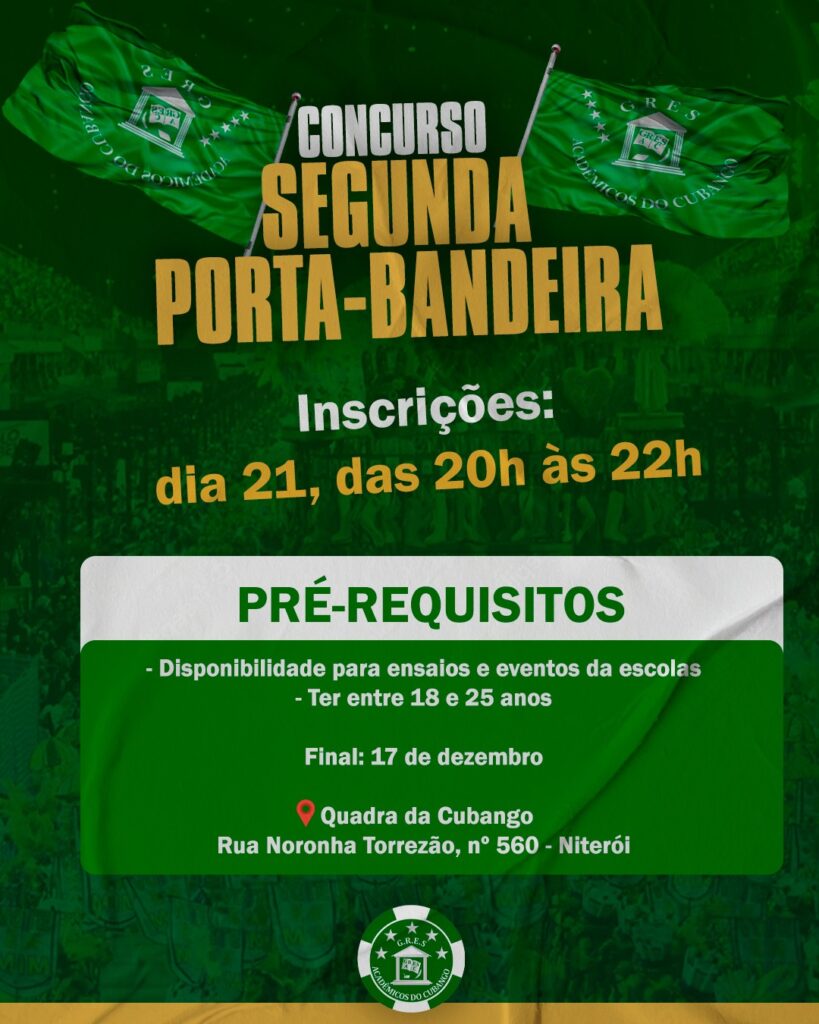 Cubango realiza concurso para escolher segunda porta-bandeira