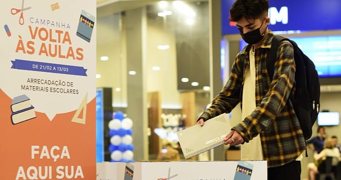 Aliansce Sonae + brMalls arrecada doações de materiais escolares