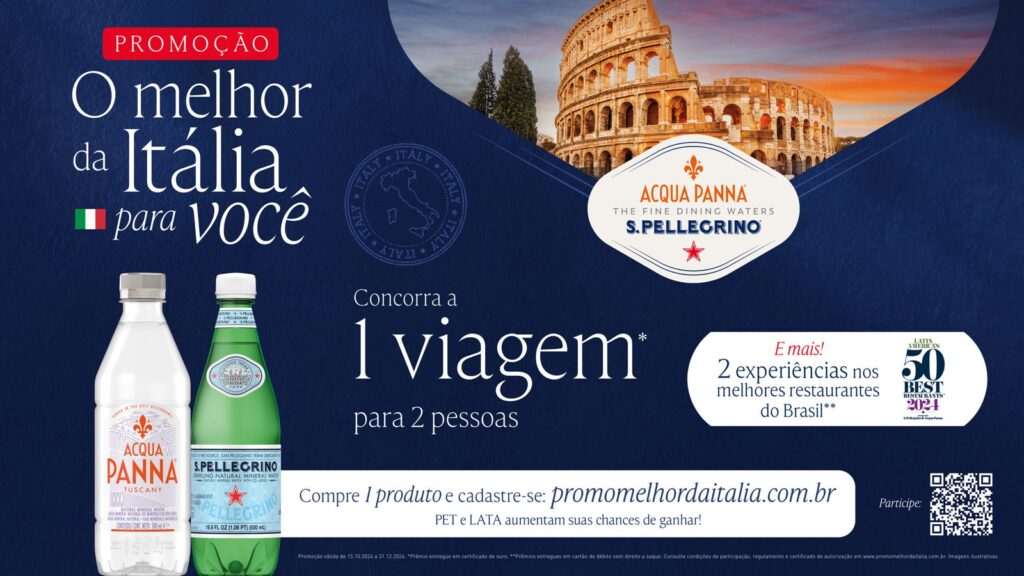 Acqua Panna e S.Pellegrino lançam campanha promocional com a Casa 96: “O Melhor da Itália pra você