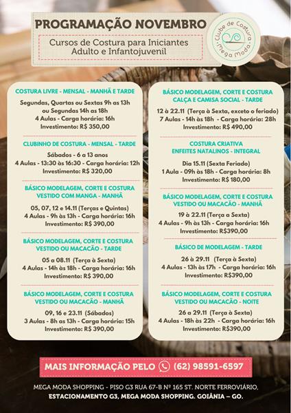 Feriado de 15 de novembro terá Oficina de enfeites natalinos no Clube de Costura