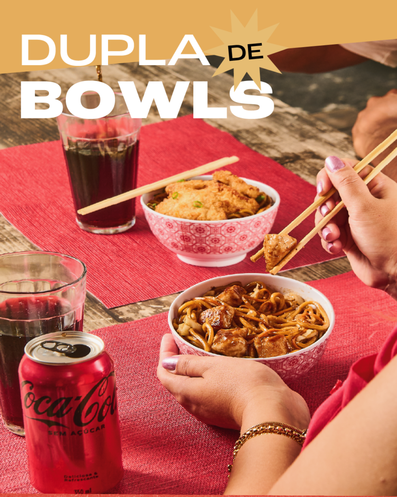 China in Box acrescenta cinco pratos de sucesso do cardápio na promoção “Dupla de Bowls”