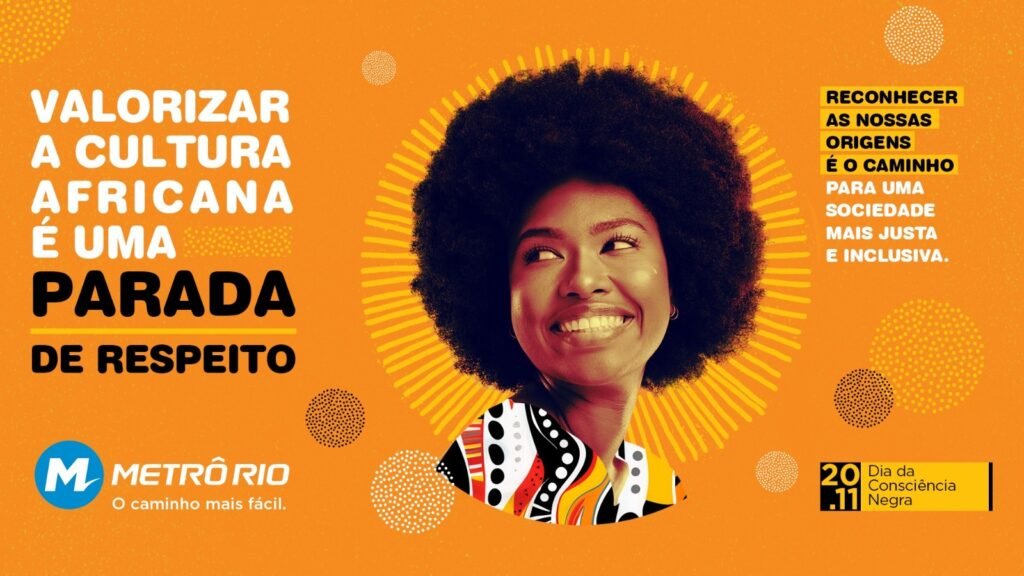 Consciência Negra: MetrôRio lança campanha ‘Valorizar a cultura africana é uma parada de respeito’, criada pela agência Made