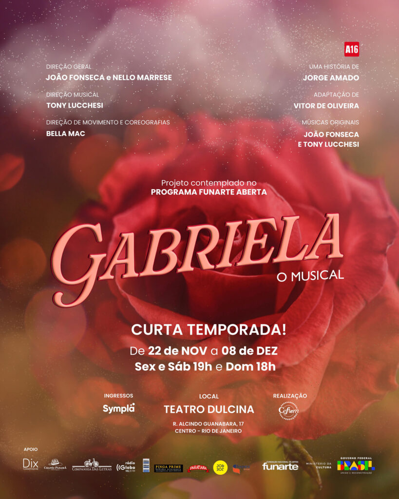 Musical inspirado em “Gabriela, Cravo e Canela” estreia no Rio de Janeiro