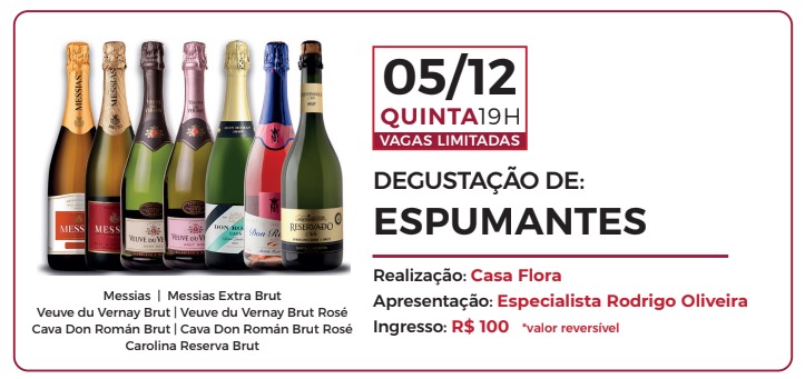 Fim de Ano 2024: Empório Farinha Pura promove degustação de espumantes