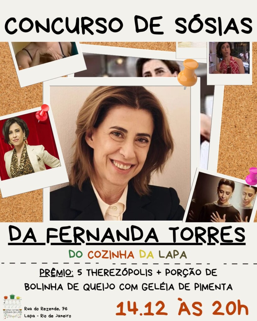 Depois do Concurso de Sósias do Selton Mello, vem aí o da suprema: Fernanda Torres!