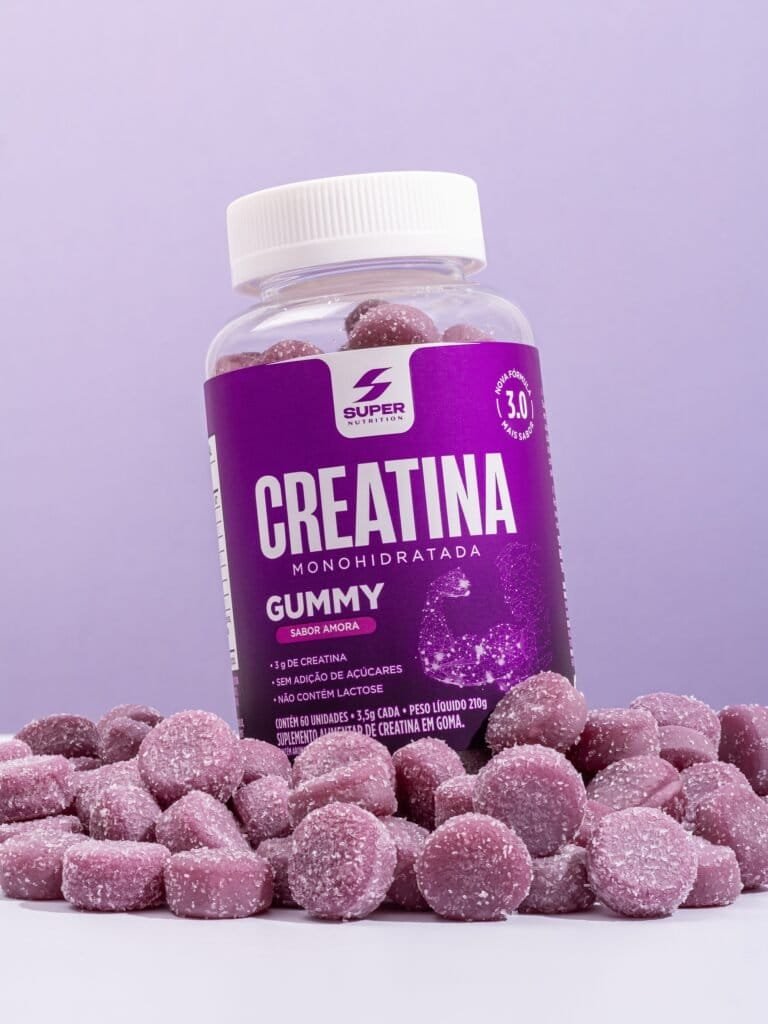 Super Nutrition, detentora da Desinchá, apresenta novos sabores de Super Gummy Creatina em versão 3.0 3 Foto Creatina Fundo09 baixa 768x1024 1