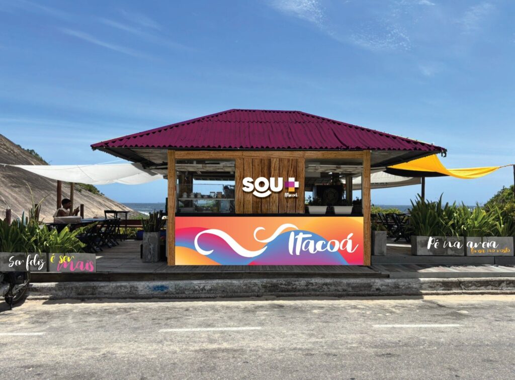 Quiosque Onda Natural, em Itacoatiara, passará a exibir marca de futuro empreendimento residencial do bairro