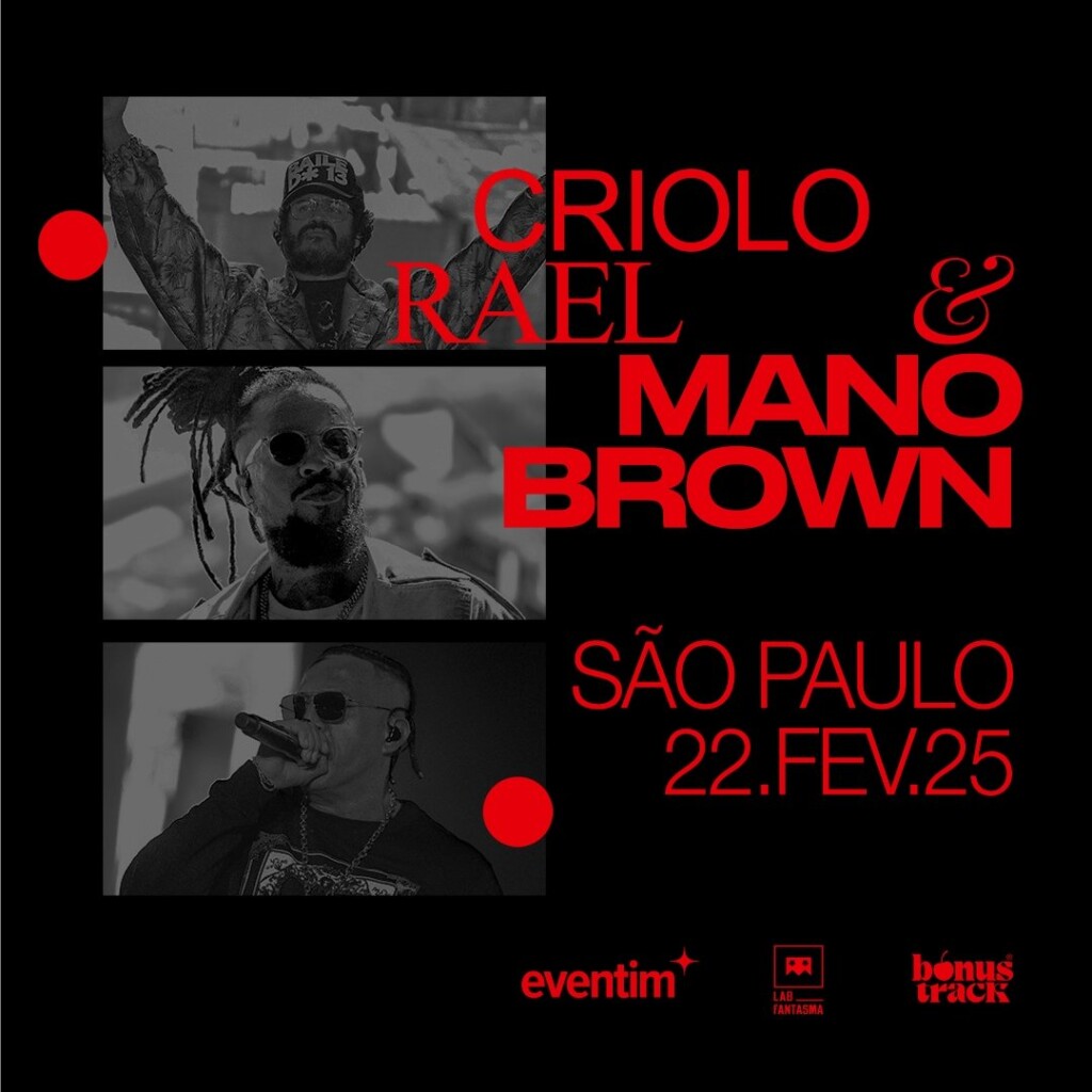 Criolo, Rael e Mano Brown anunciam única apresentação em São Paulo