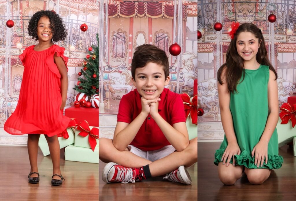 Atores mirins comemoram o Natal com ensaio fotográfico especial