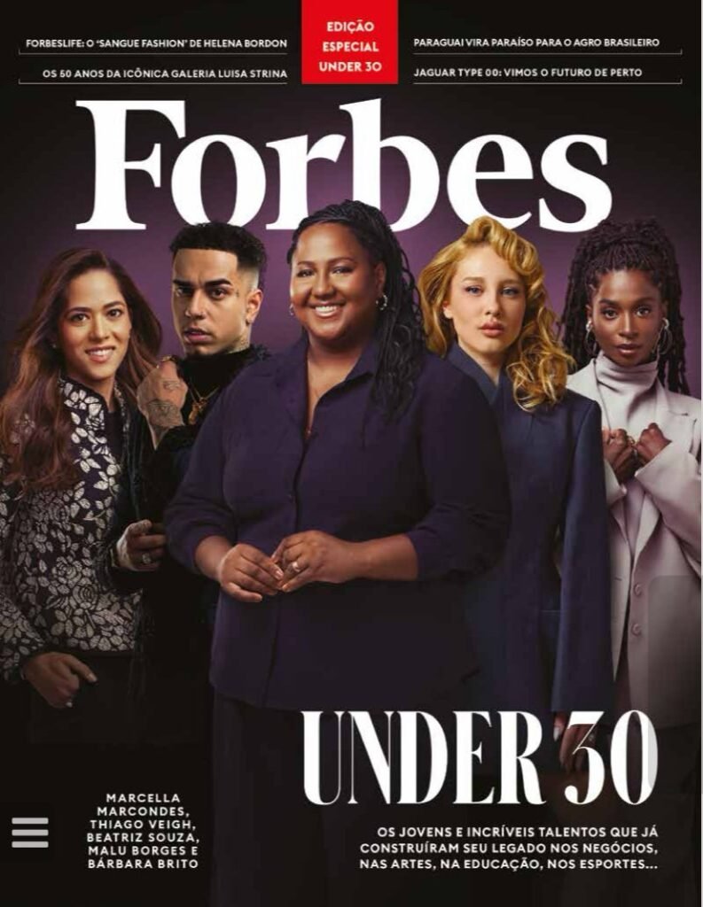 Malu Borges estampa capa da Forbes Under 30