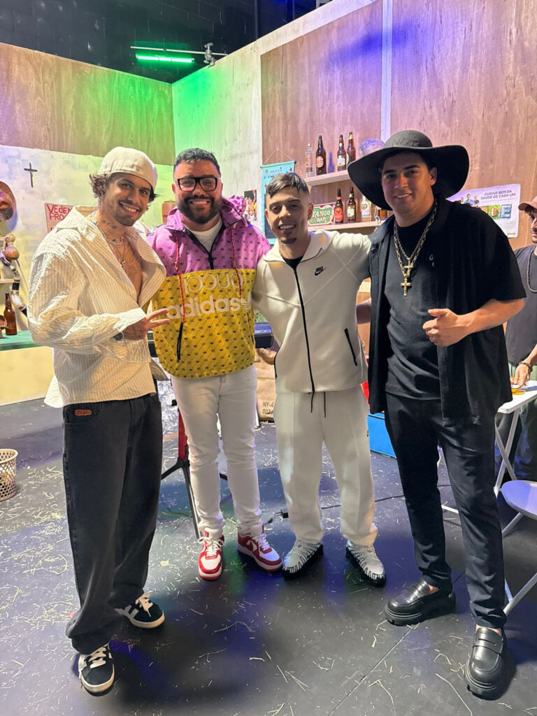 MC Tuto e DG & Batidão Stronda recebe Zé Felipe e Natanzinho Lima na GR6 para gravação de clipe de próximo lançamento