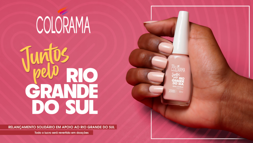 Colorama relança esmalte solidário para apoiar comunidades afetadas no Rio Grande do Sul