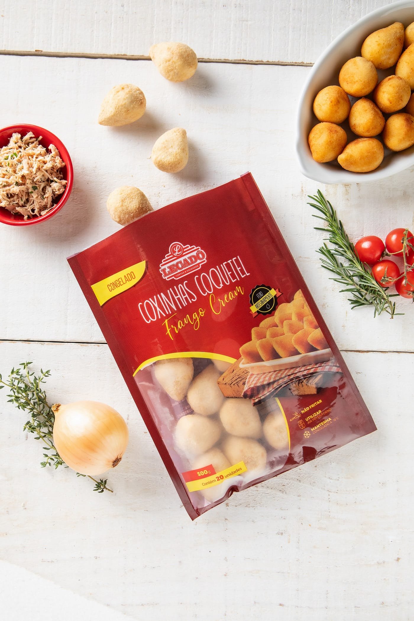 Lecadô ingressa no mercado de congelados com coxinhas de frango tamanho coquetel 2 Foto: Divulgação