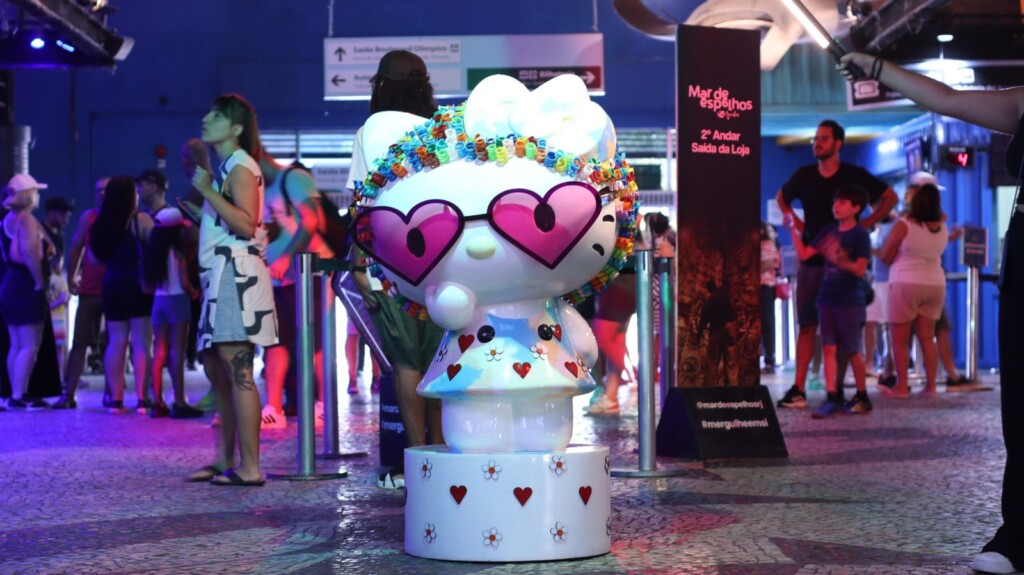 Cintia Abravanel participa da Hello Kitty Parade no AquaRio