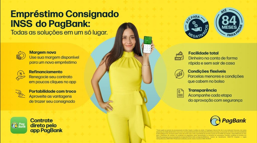 PagBank inova ao simplificar e agilizar empréstimos consignados do INSS com lançamento de nova jornada digital no aplicativo do banco