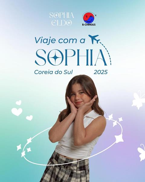 O sonho de viajar para a Coreia do Sul cresce e Sophia Eldo embarca em um novo projeto com a B-Chingus
