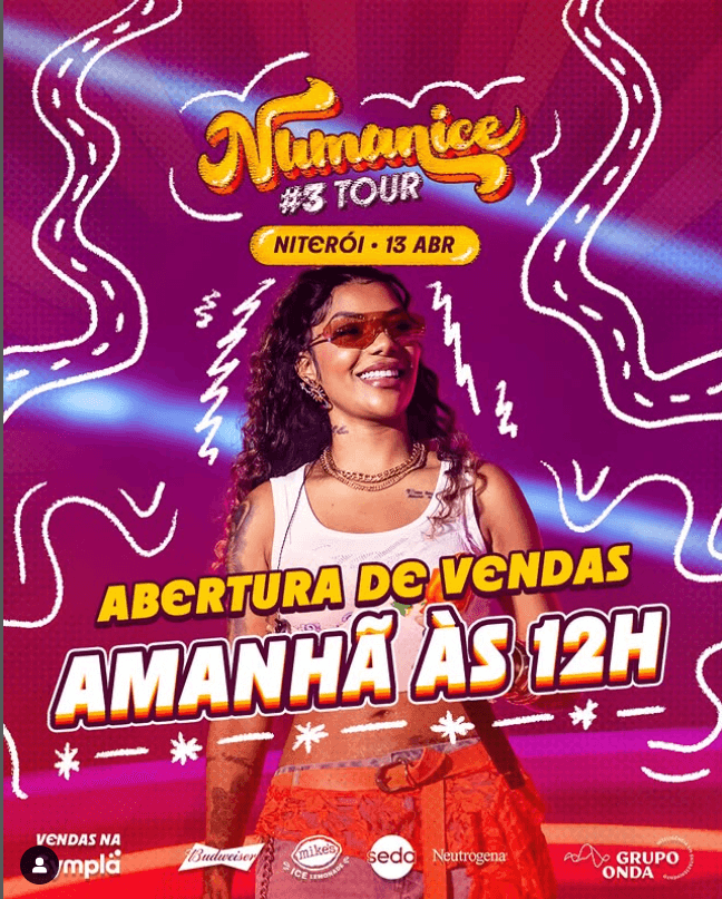 Numanice #3: Ludmilla anuncia abertura das vendas para o show em Niterói 1 Numanice #3: Ludmilla anuncia abertura das vendas para o show em Niterói