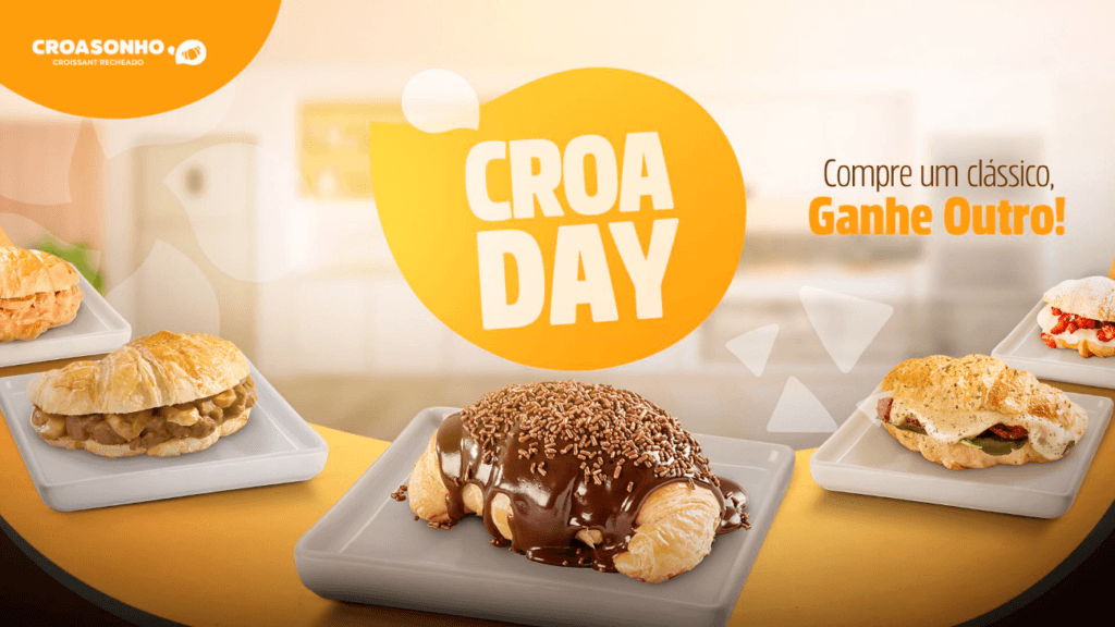 Croasonho dará croissants de cortesia na compra de ‘clássicos’no Dia Mundial do Croissant