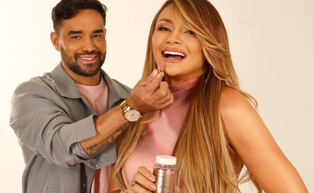 Eliana Martins e Marcos lançam suplemento capilar para combater queda de cabelo, problema comum entre adeptas do mega hair,lace e prótese capilar