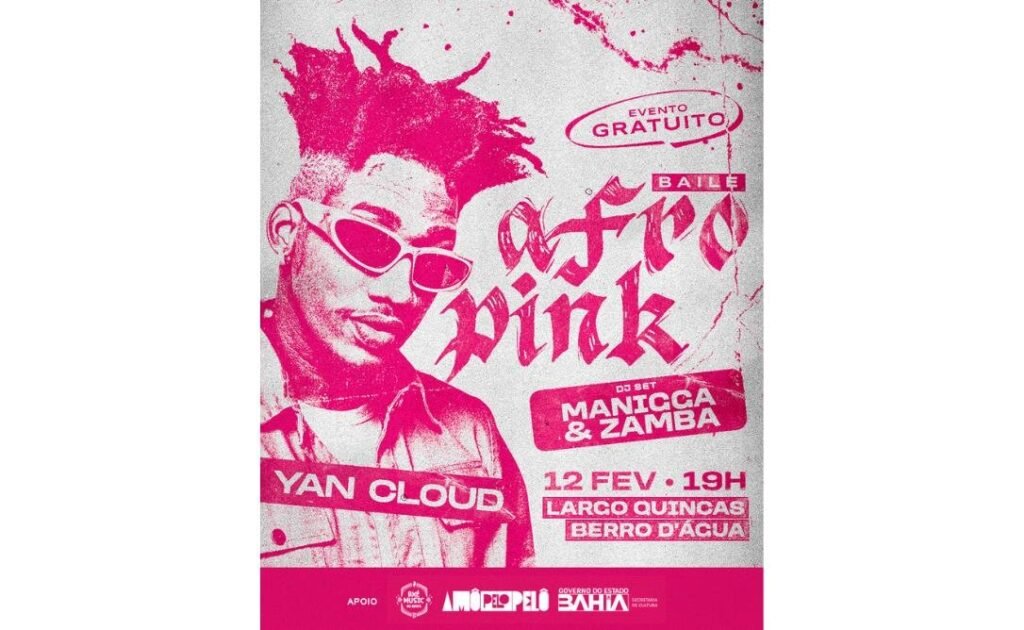 Baile Afropink retorna ao Pelourinho, em Salvador, com Manigga, Zamba e Yan Cloud