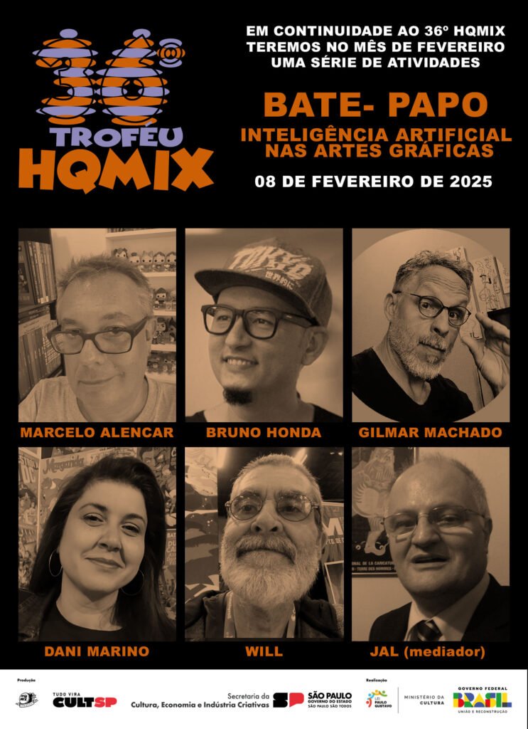 Debate sobre Inteligência Artificial nas Artes Gráficas destaca a importância das histórias em quadrinhos 1 Debate sobre Inteligência Artificial nas Artes Gráficas destaca a importância das histórias em quadrinhos