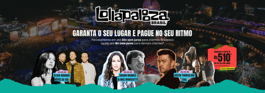 Lollapalooza Brasil 2025: Ingressos digitais já estão disponíveis e devem ser ativados