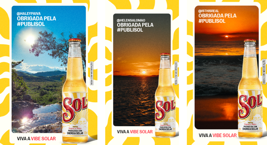 Cerveja Sol cria primeira campanha de UGC do Grupo HEINEKEN utilizando fotos solares reais dos consumidores