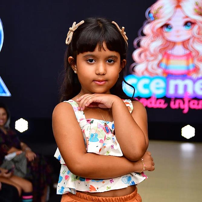 Modelo e atriz mirim, Cecília Costa apresenta grande evolução em frente às câmeras