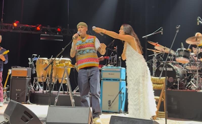 Sophia Stedile encanta público ao lado de Ben Harper em São Paulo