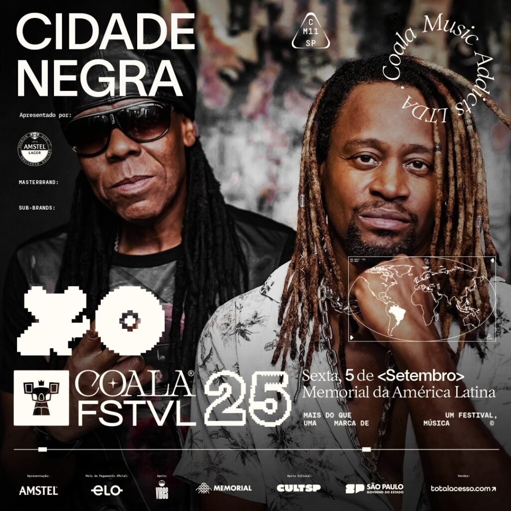 Cidade Negra é confirmada no Coala Festival 2025 e promete show histórico em SP 1 Cidade Negra é confirmada no Coala Festival 2025 e promete show histórico em SP