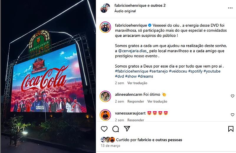 DVD “Véi do Céu” marca noite histórica com Fabrício e Henrique em Goiânia