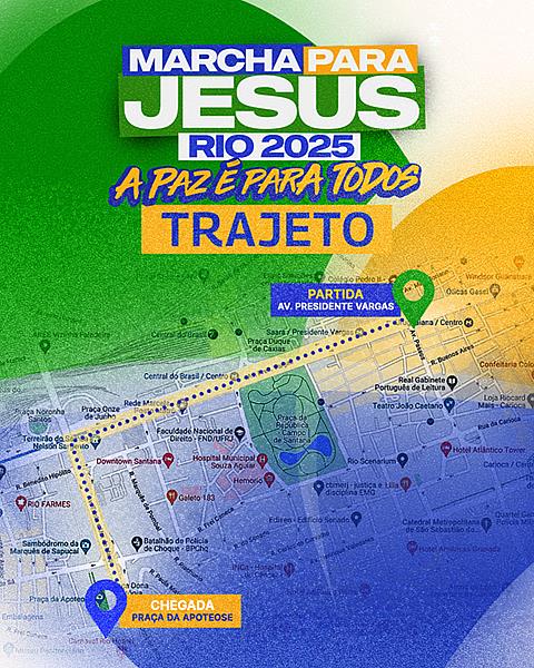 Confira o esquema especial do trânsito para a Marcha Para Jesus do Rio de Janeiro