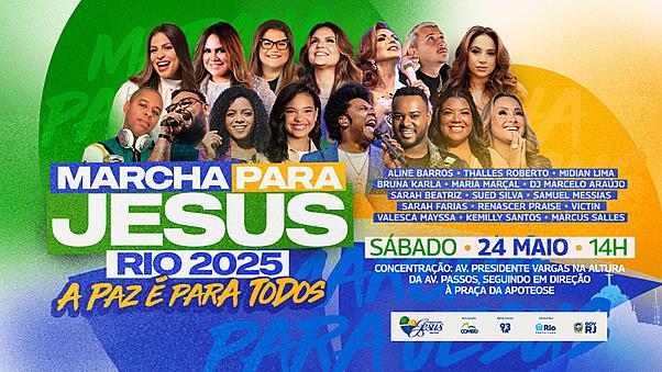 Cantores falam da alegria em participar pela primeira vez da Marcha Para Jesus do Rio de Janeiro