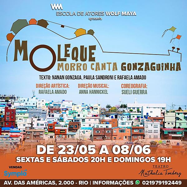 “Moleque, O Morro canta Gonzaguinha” estreia no Teatro Nathalia Timberg, na Barra da Tijuca