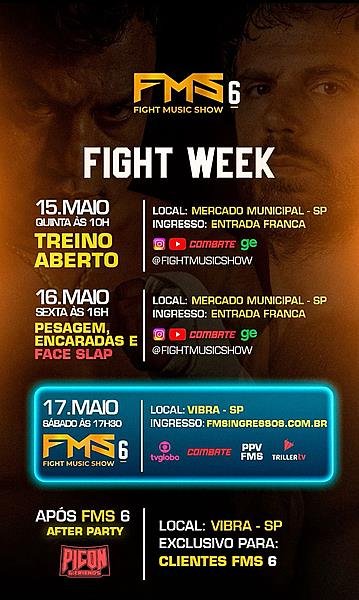 Fight Music Show 6: faltam 4 dias para o maior evento de luta e entretenimento da América Latina