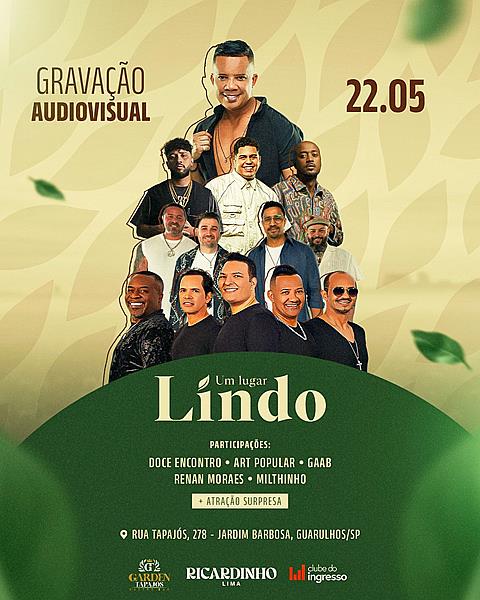 Ricardinho Lima grava novo audiovisual celebrando o pagode com grandes nomes da cena