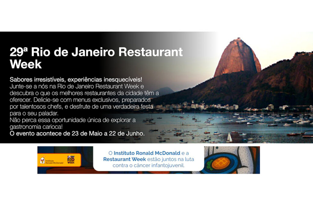 Rio Restaurant Week une sabor e solidariedade em parceria com o Instituto Ronald McDonald