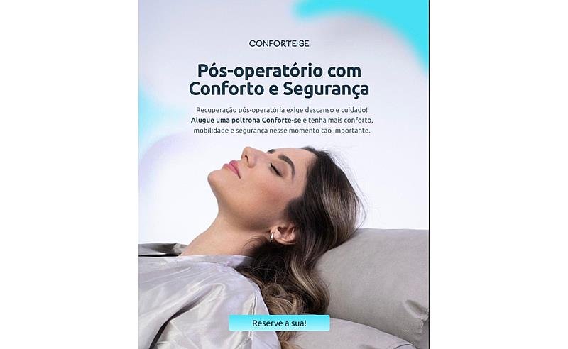 Poltronas para locação de pós-operatório em Bauru: conforto e recuperação com a Conforte-se