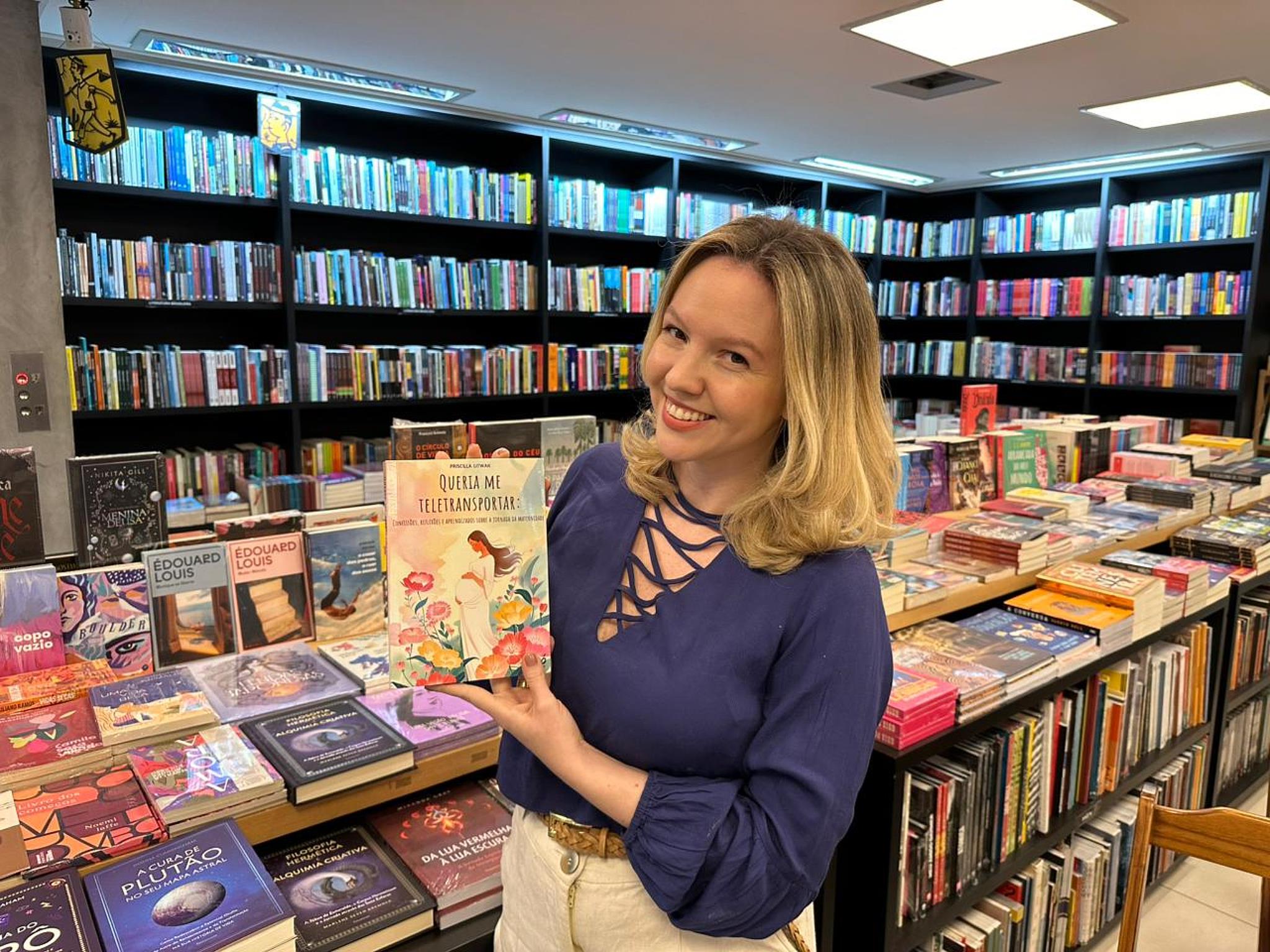 Priscilla Litwak faz lançamento duplo com foco em maternidade, acolhimento e criatividade na Bienal do Livro