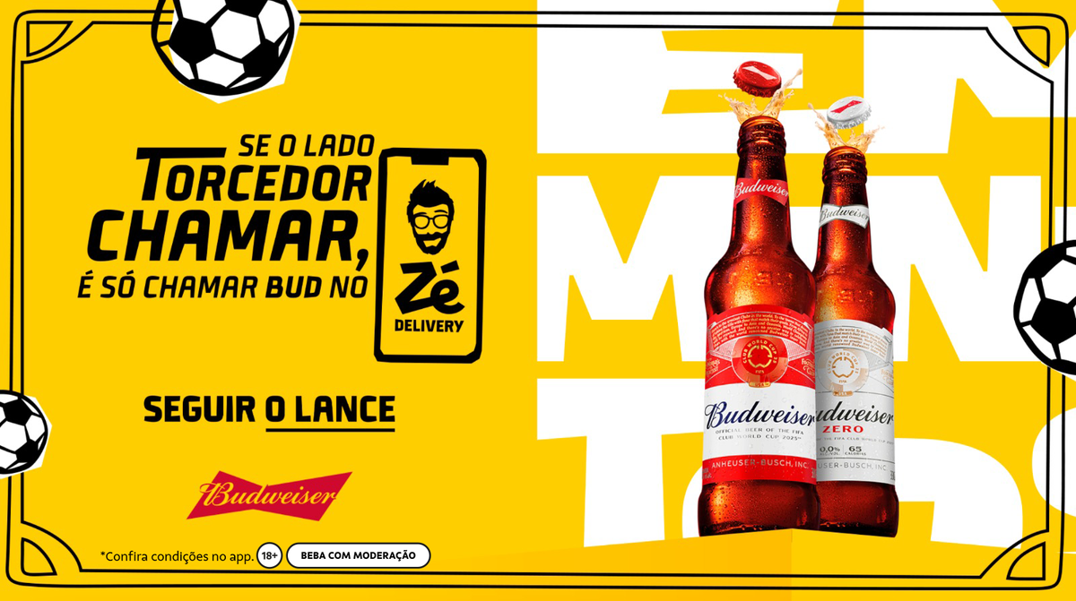 Budweiser e Zé Delivery lançam promoções durante o campeonato 1 Budweiser e Zé Delivery lançam promoções durante o campeonato