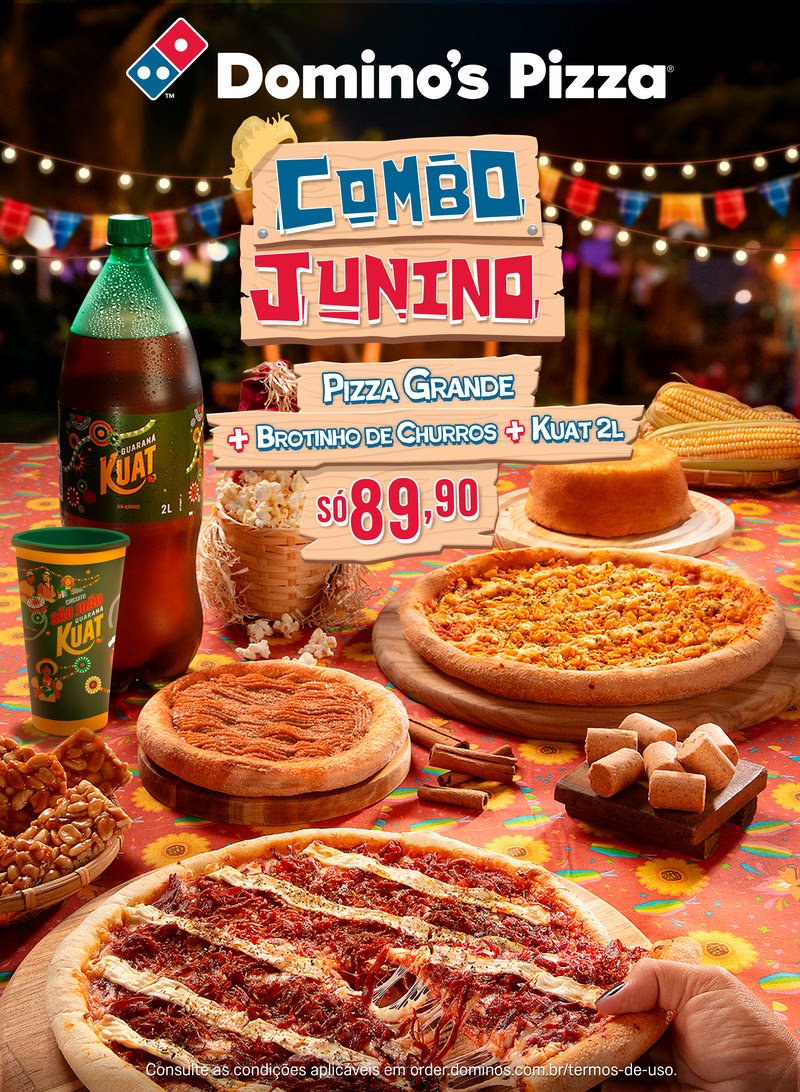Domino’s celebra São João em Caruaru com festa e combo especial 1 Domino’s celebra São João em Caruaru com festa e combo especial