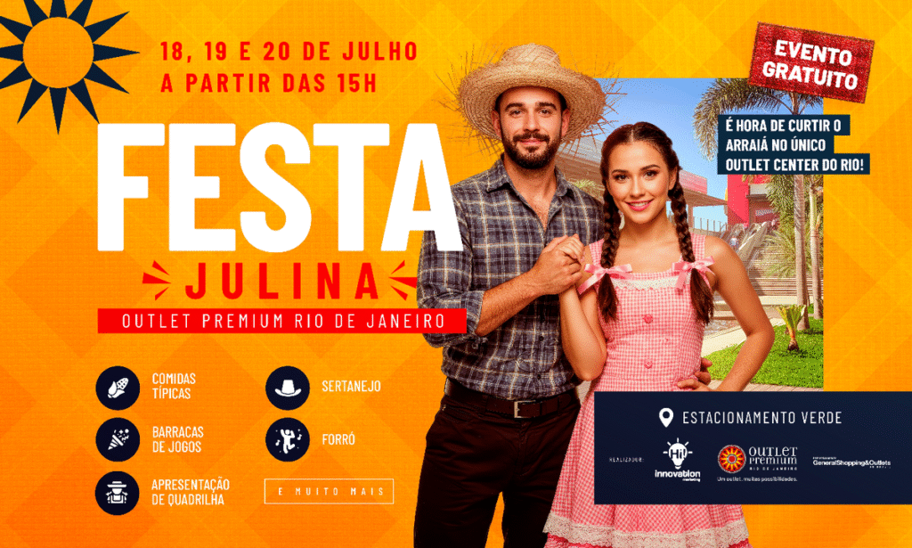 Outlet Premium RJ terá festa julina com música e comidas típicas