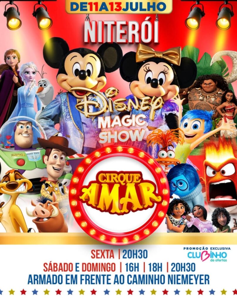 Cirque Amar leva Disney Magic Show a Niterói em julho