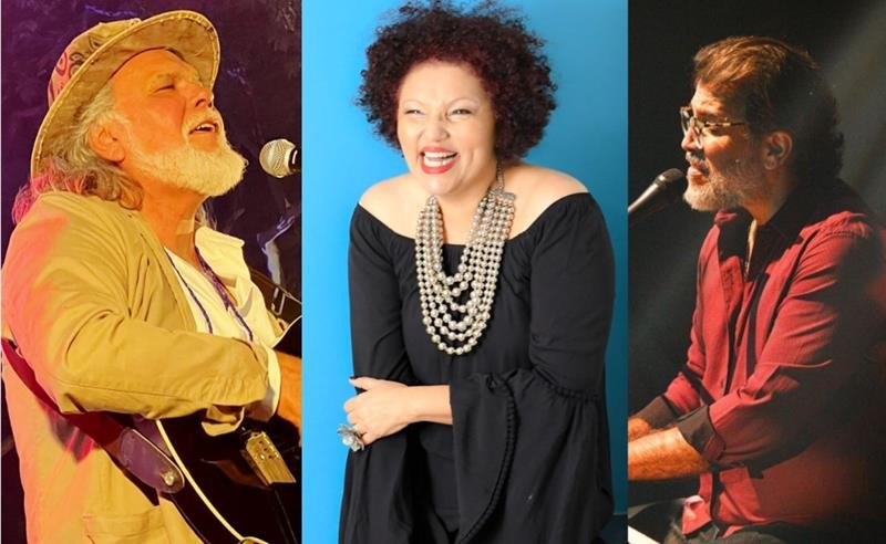 Pádua, Cláudia Vieira e Tom Chris interpretam músicas da banda anticapacitista Sr. Souls no Centro Cultural da UFG