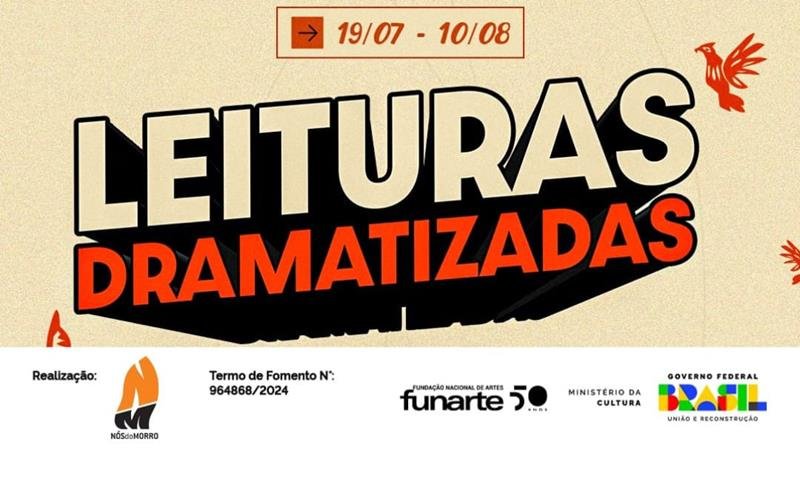 Grupo Nós do Morro promove Mostra de Leitura Dramatizada com entrada gratuita