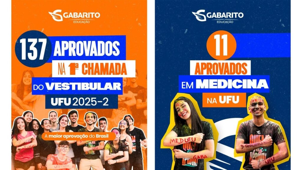 Gabarito Educação celebra desempenho no vestibular da UFU: 11 aprovações em Medicina