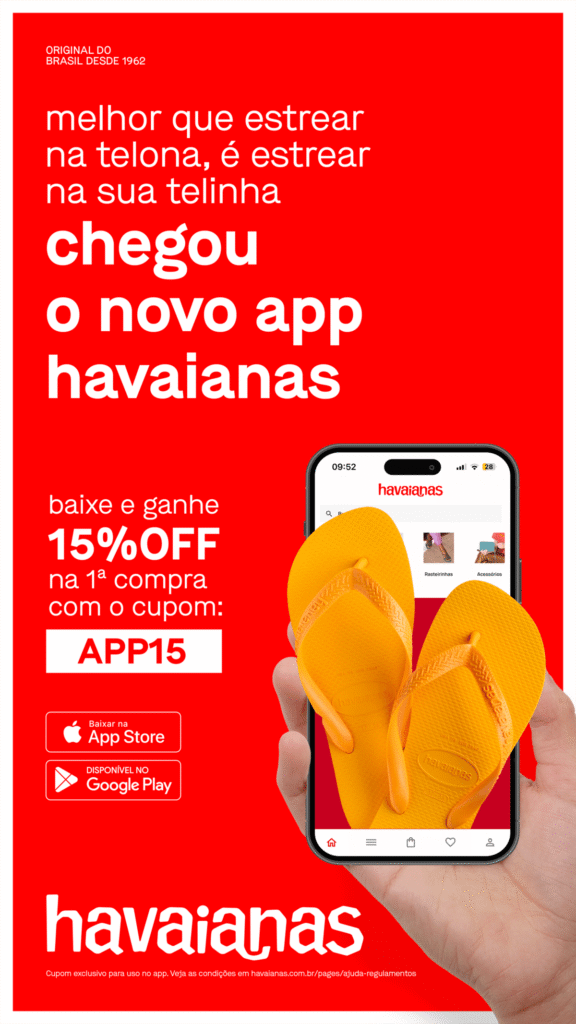 Havaianas lança app e aposta em 100 mil downloads até 2025